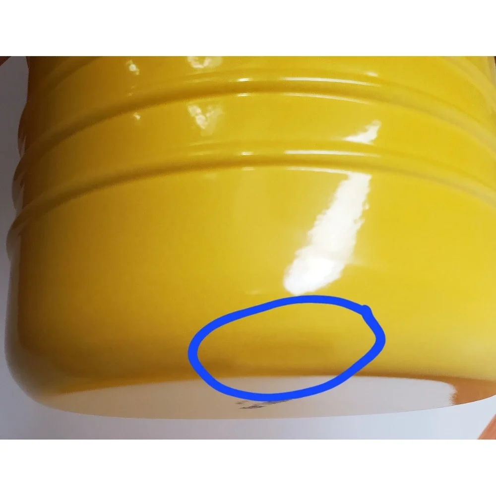 Vintage Pier 1‎ One Retro Diner Yellow Chrome Silver Metal Nesting Canister Set